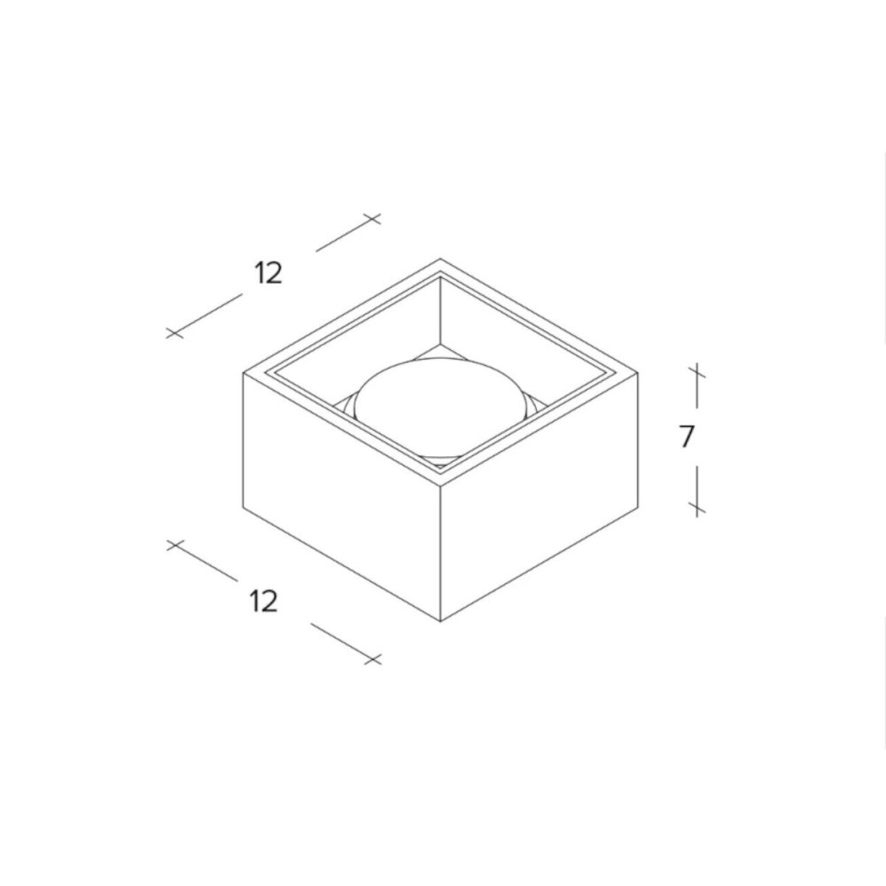Plafoniera NASSO quadrata t427