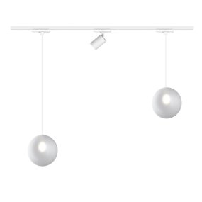 Top Light Track MONO 1184 ECLIPSE YARI WHITE G9 LED moderne Deckenleuchte verstellbarer Spot Milchglaskugel