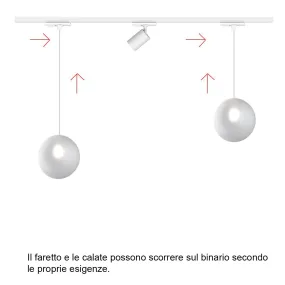 Binario Top Light MONO 1184 ECLIPSE YARI BIANCO G9 LED