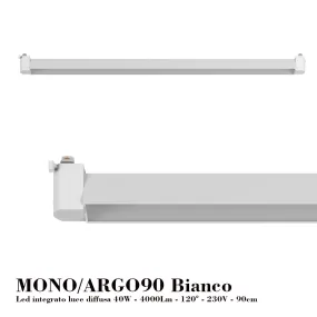Binario Top Light MONO 1184 ECLIPSE YARI BIANCO G9 LED