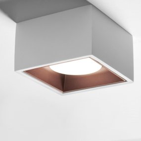 Sforzin quadratische Deckenleuchte aus Gips NASSO Beleuchtung T429 GX53 LED