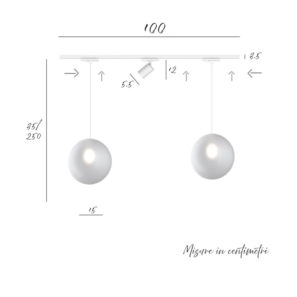 Top Light Track MONO 1184 ECLIPSE YARI WEISS G9 LED