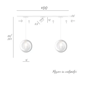 Riel Top Light MONO 1184 ECLIPSE YARI BLANCO G9 LED