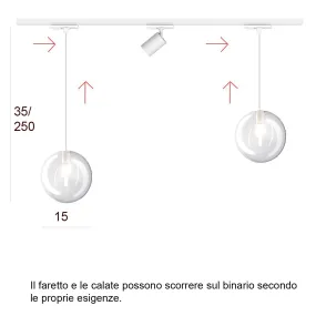 Riel Top Light MONO 1184 ECLIPSE YARI BLANCO G9 LED
