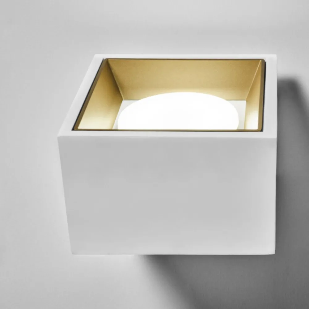 Applique en plâtre Sforzin Lighting NASSO carrée T436 GX53 LED