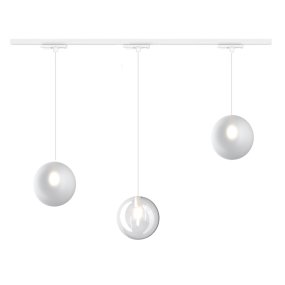 Top Light Track MONO 1184 ECLIPSE WHITE G9 LED moderne Deckenleuchte transparente Glaskugel weiß