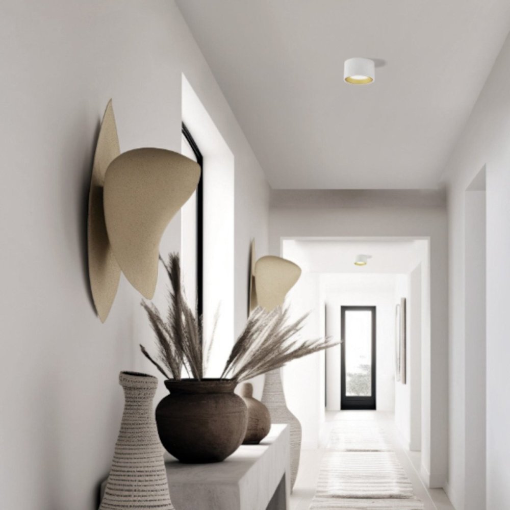 Sforzin rond NASSO éclairage T424 GX53 Plafonnier LED en plâtre