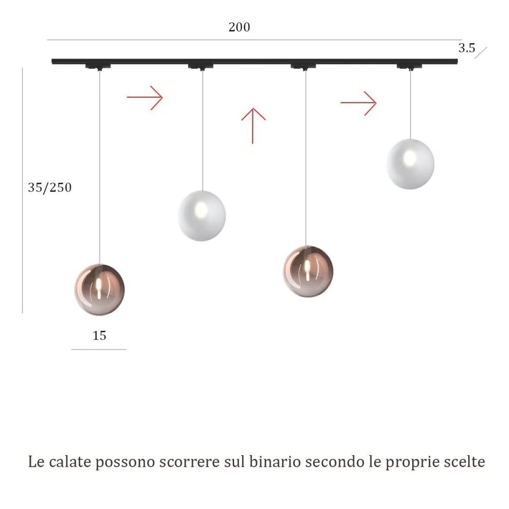 Top Light Schiene MONO 200N 1184 ECLIPSE BF-RA