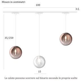 Binario Top Light MONO 1184 ECLIPSE BF-RA BIANCO