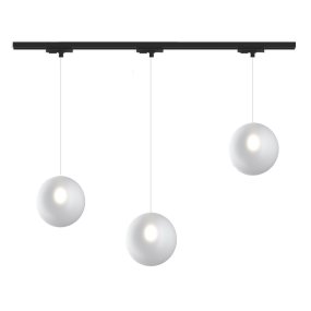 Top Light Track MONO 1184 ECLIPSE BLACK G9 LED moderne Deckenleuchte weiße Glaskugel