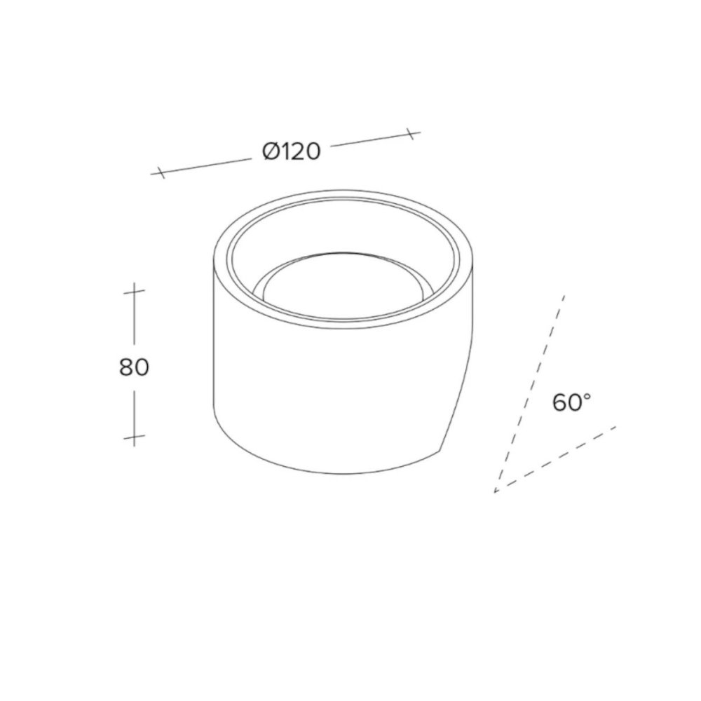 Applique gesso Sforzin illuminazione NASSO tonda T431 GX53 LED