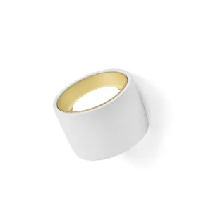 Sforzin Gips Wandleuchte NASSO Beleuchtung rund T430 GX53 LED