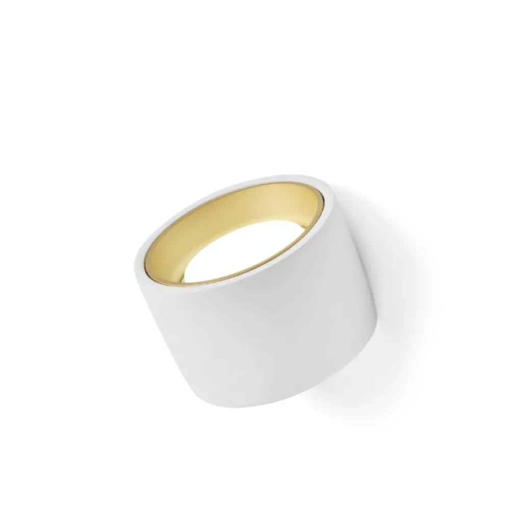 Sforzin Gips Wandleuchte NASSO Beleuchtung rund T430 GX53 LED