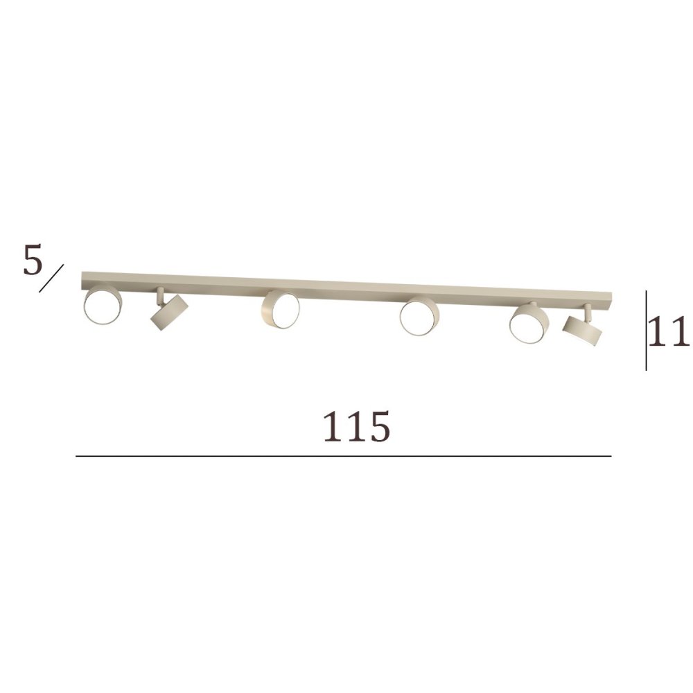 Carril Top Light EDRA 1210 6 SA