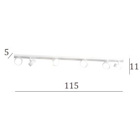 Rail Top Light EDRA 1210 6 BI