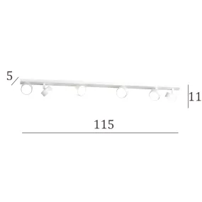 Rail Top Light EDRA 1210 6 BI