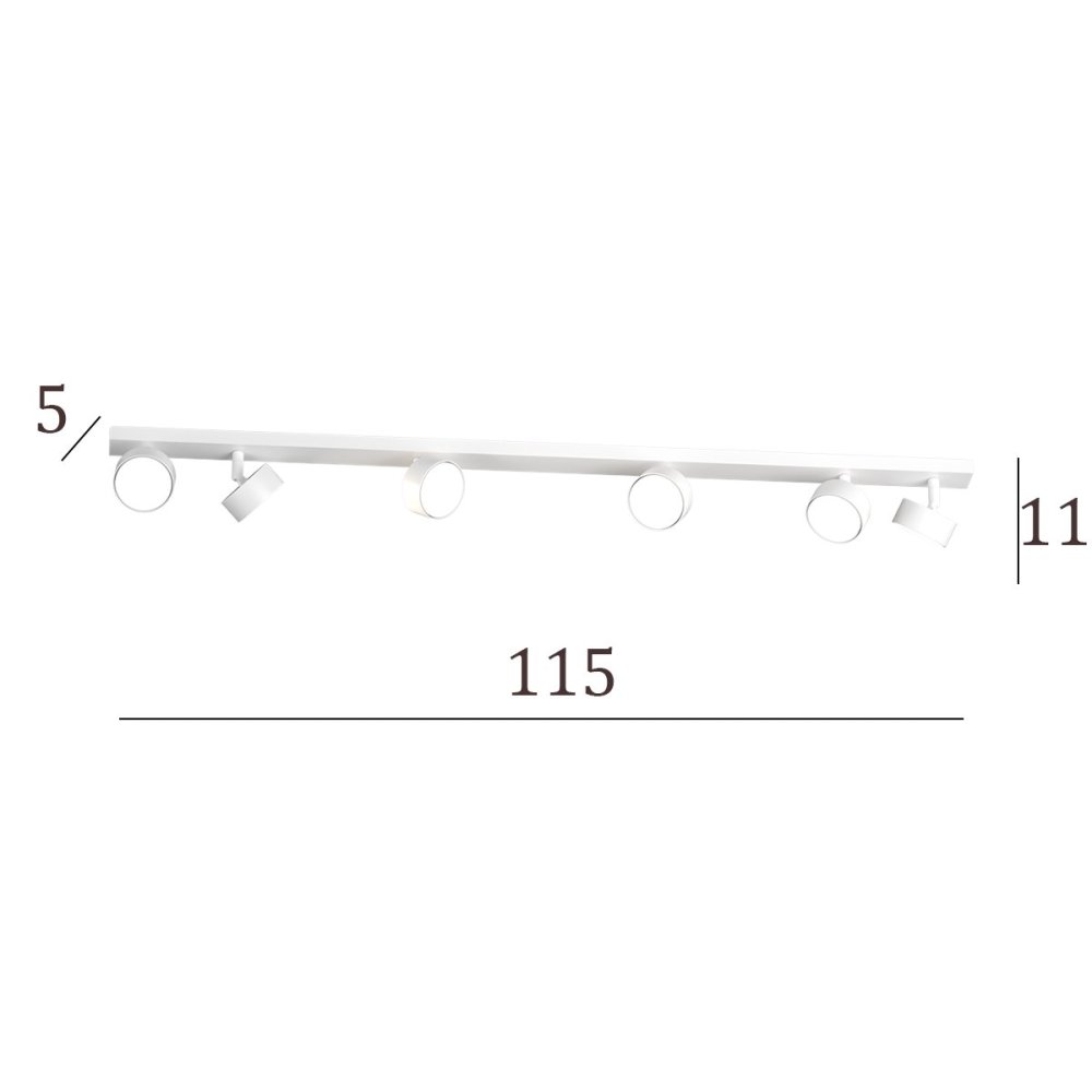Rail Top Light EDRA 1210 6 BI