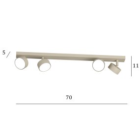 Rail Top Light EDRA 1210 4 SA