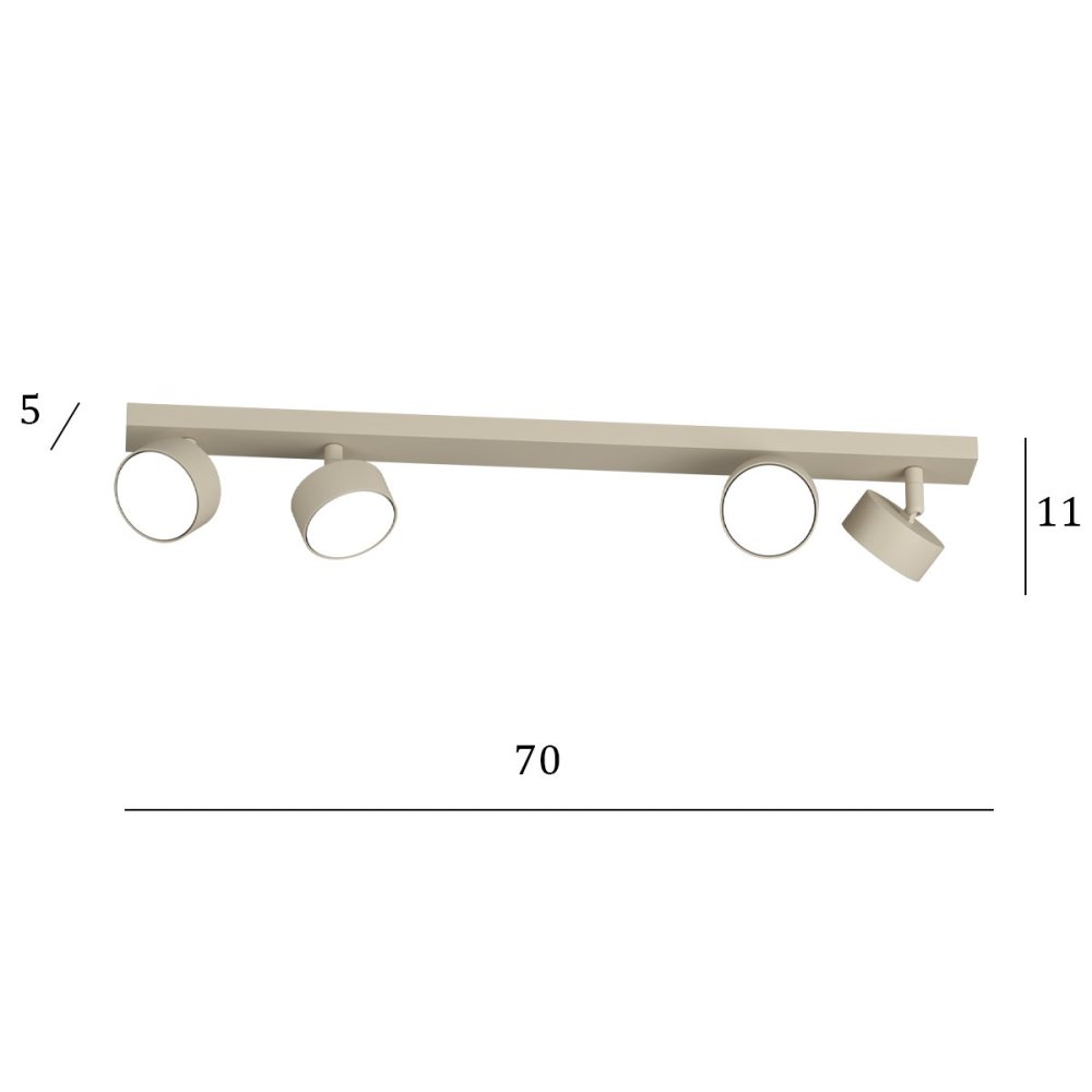 Rail Top Light EDRA 1210 4 SA