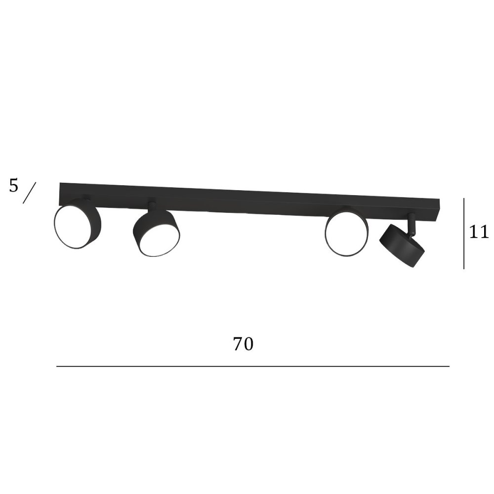 Rail Top Light EDRA 1210 4 NE