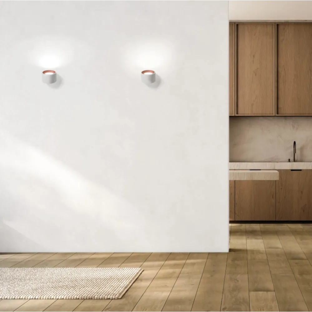 Applique murale en plâtre Sforzin NASSO éclairage ronde T433 GX53 LED