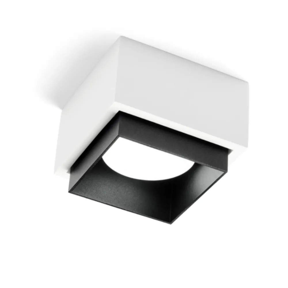 Plafón de yeso Sforzin iluminación SYME cuadrado GX53 LED