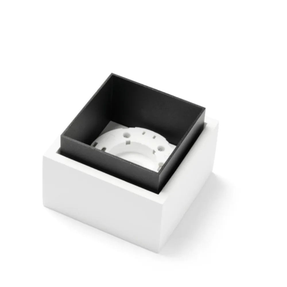 Plafón de yeso Sforzin iluminación SYME cuadrado GX53 LED