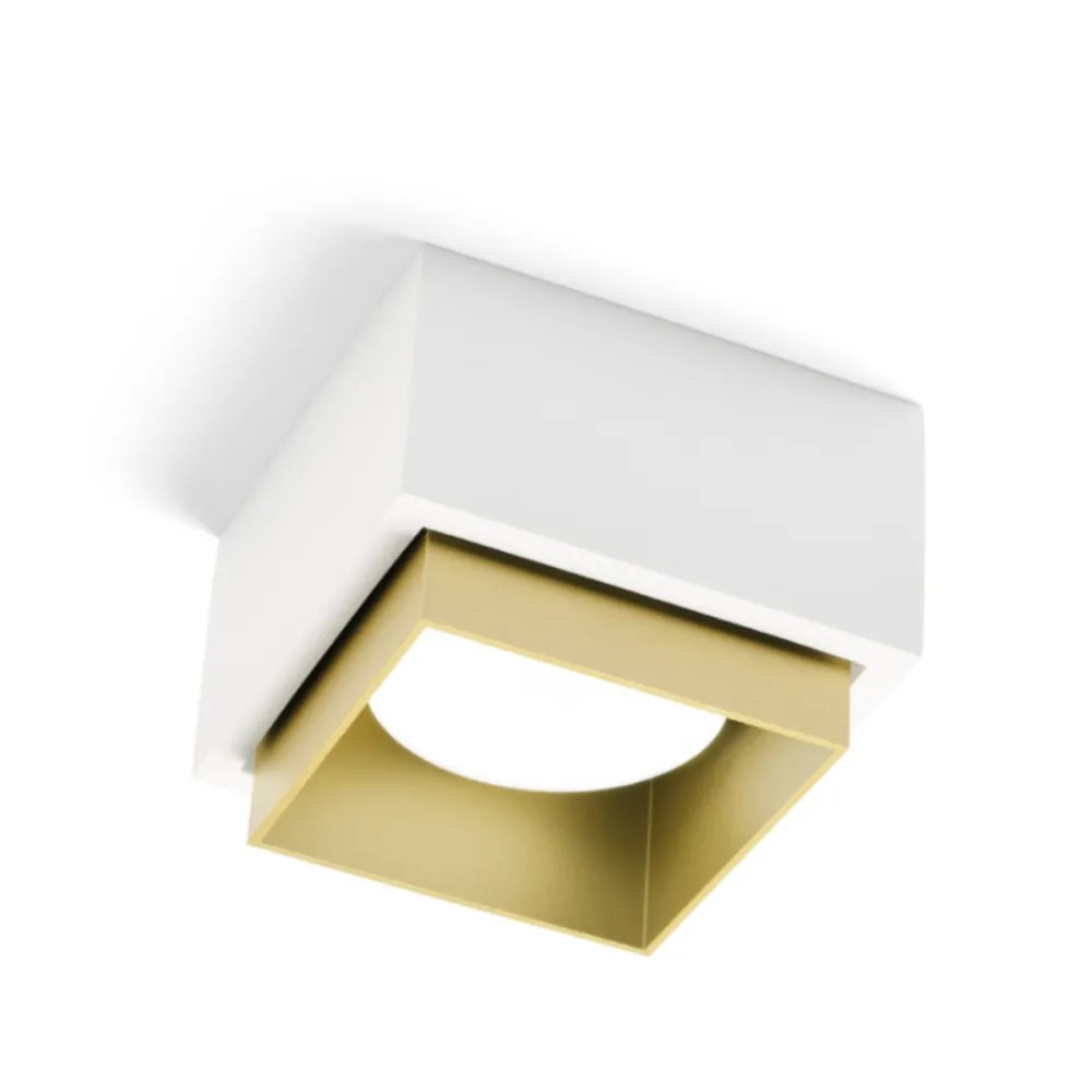 Plafón de yeso Sforzin iluminación SYME cuadrado GX53 LED