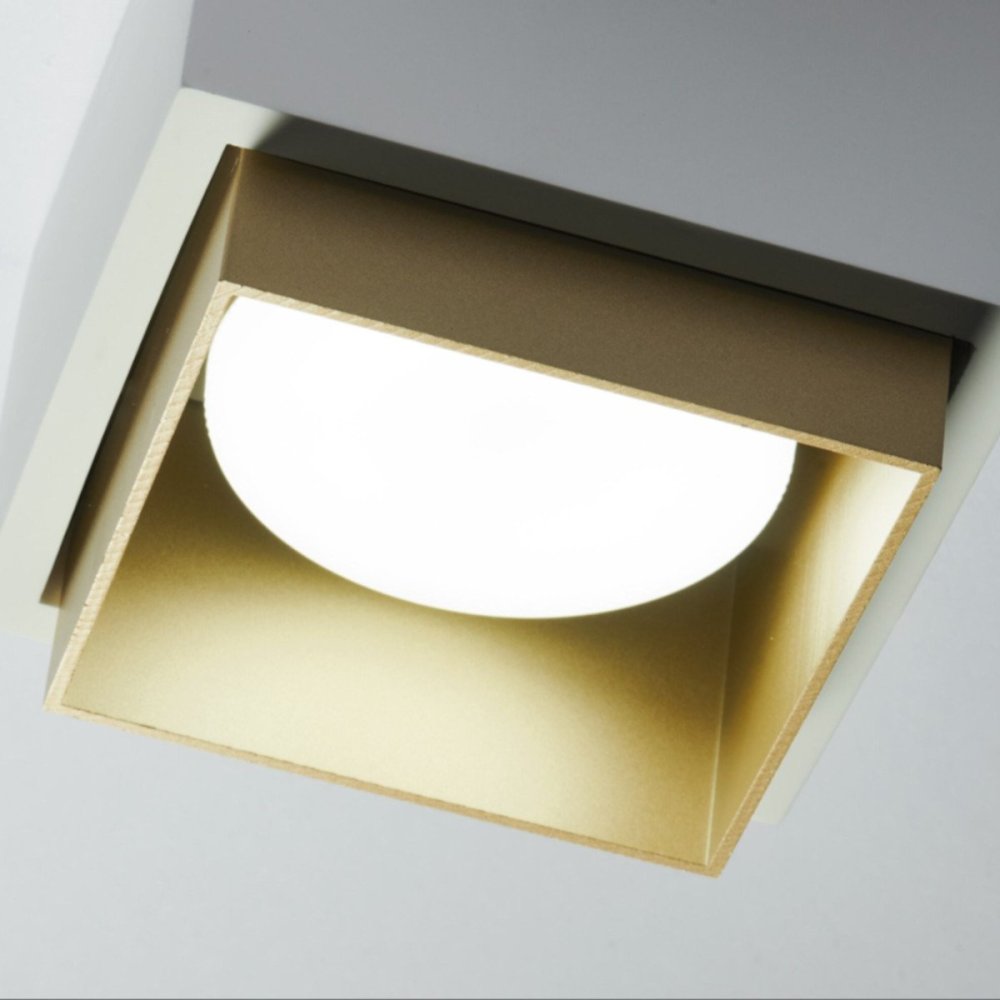 Gipsdeckenleuchte Sforzin Beleuchtung SYME quadratisch GX53 LED