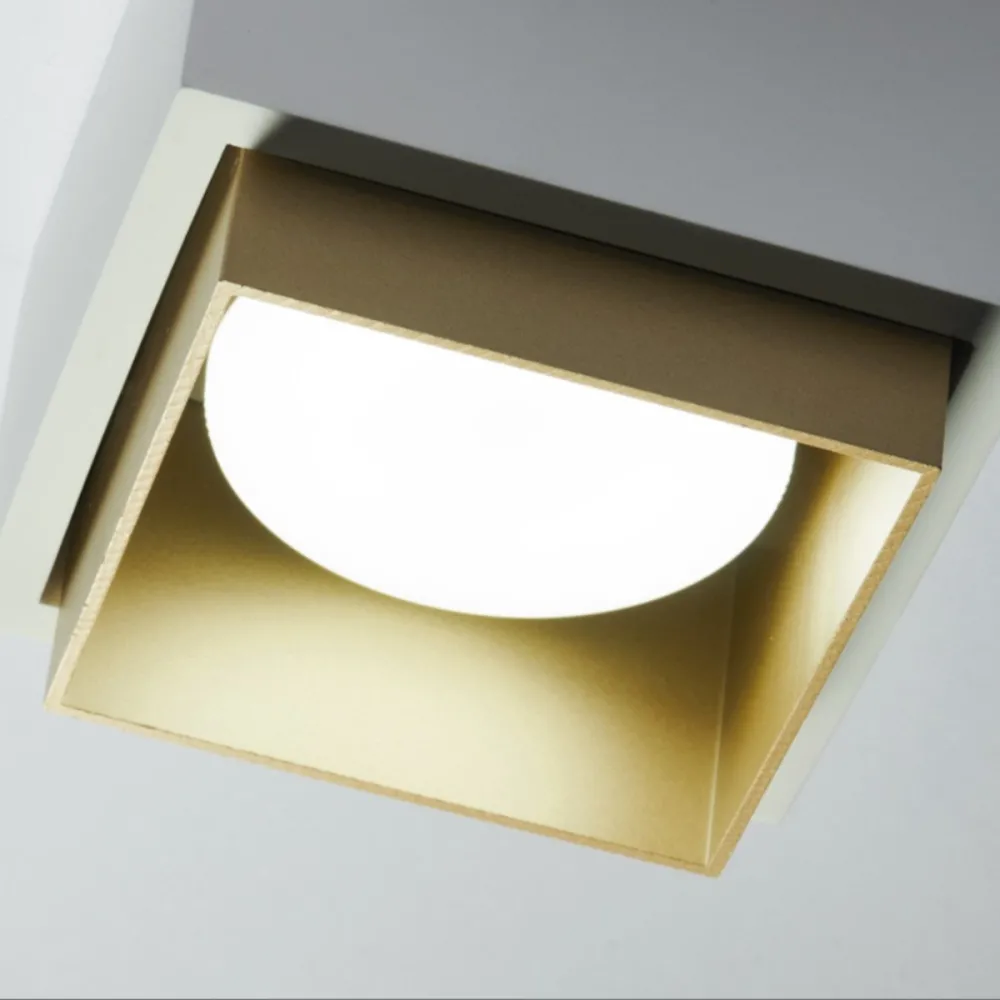 Plafón de yeso Sforzin iluminación SYME cuadrado GX53 LED