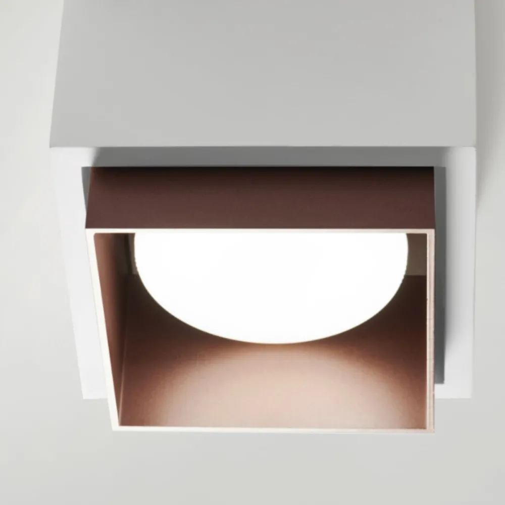 Plafón de yeso Sforzin iluminación SYME cuadrado GX53 LED