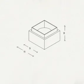 Plafoniera gesso Sforzin illuminazione SYME quadrata GX53 LED