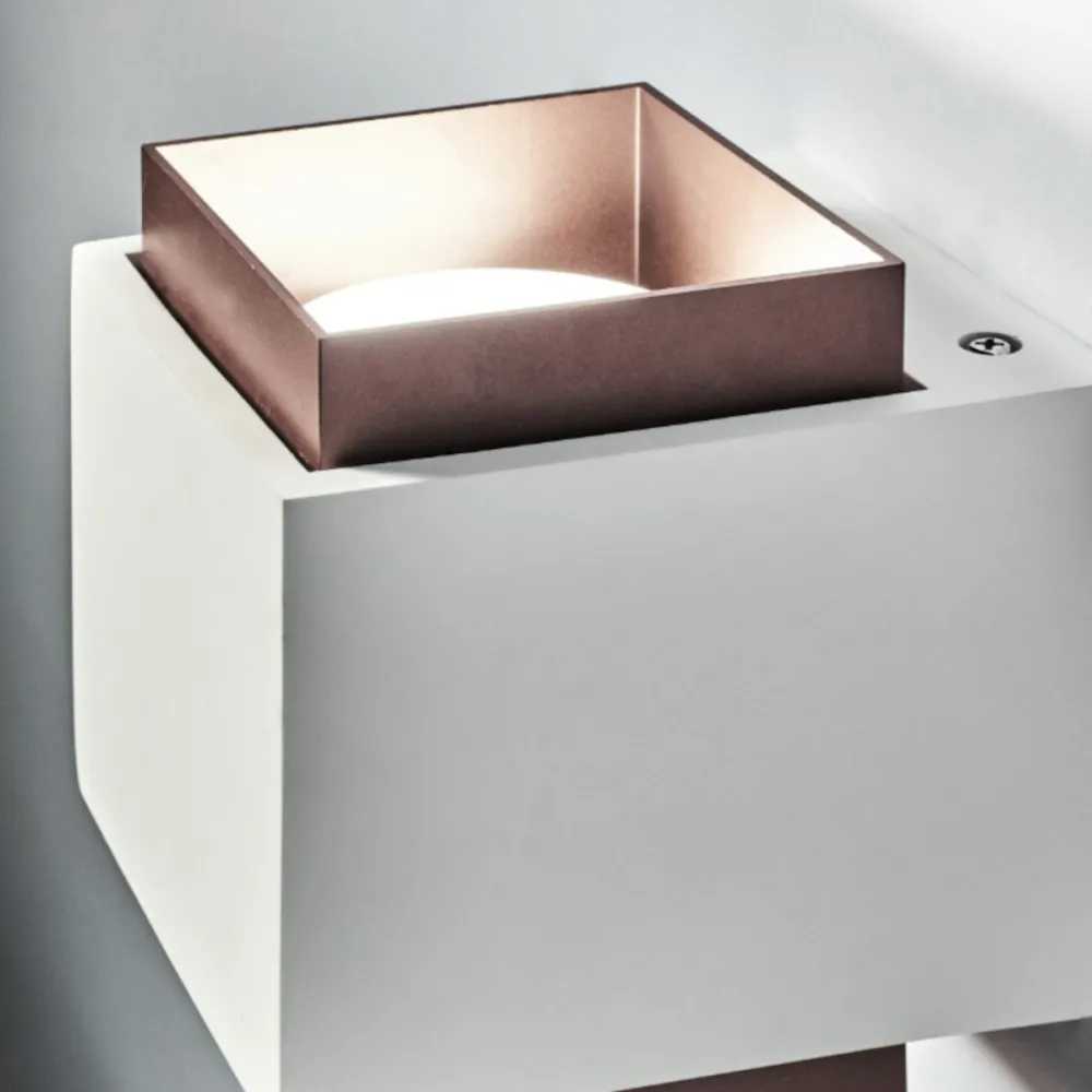 Aplique de yeso Sforzin SYME iluminación cuadrado GX53 LED