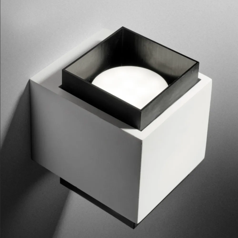 Applique murale en plâtre Sforzin SYME éclairage carré GX53 LED