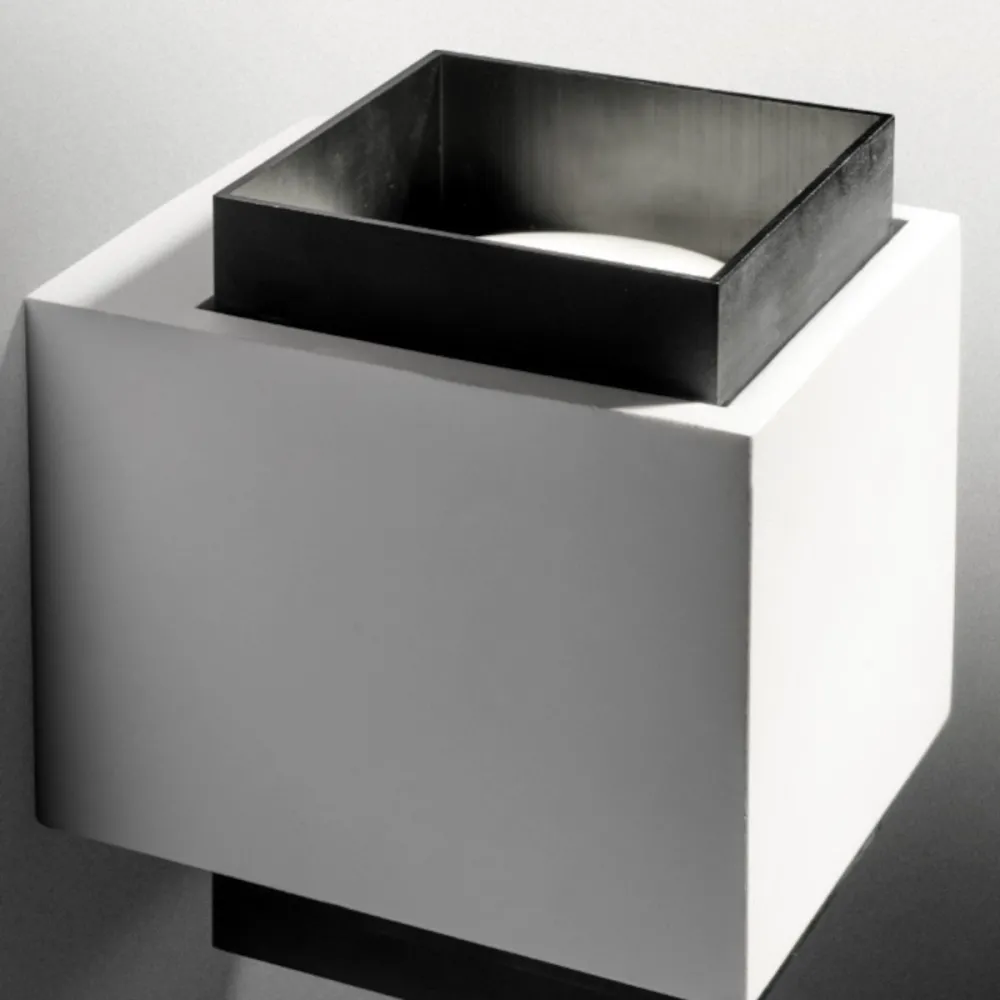 Applique murale en plâtre Sforzin SYME éclairage carré GX53 LED