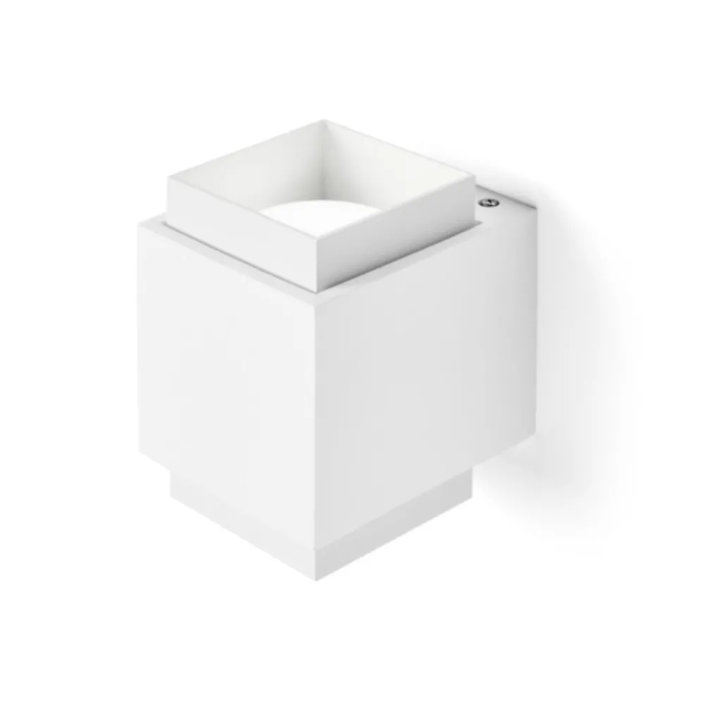 Sforzin-Gips-Wandleuchte SYME Beleuchtung quadratisch GX53 LED