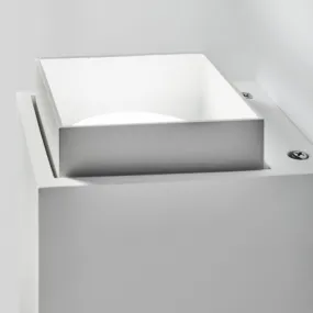 Applique murale en plâtre Sforzin SYME éclairage carré GX53 LED