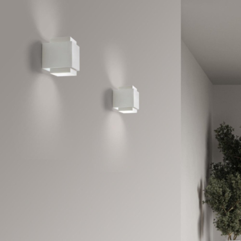 Aplique de yeso Sforzin SYME iluminación cuadrado GX53 LED