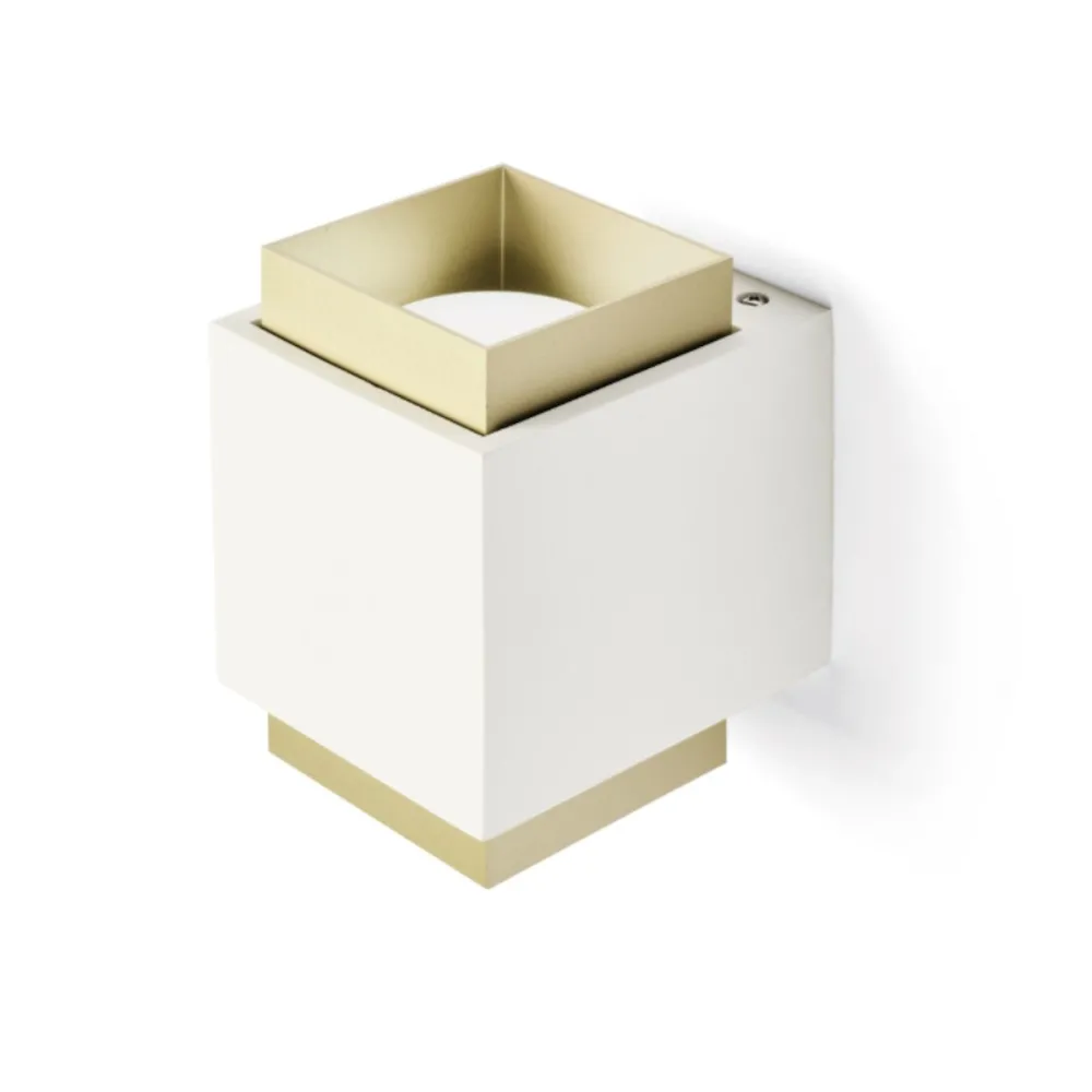 Applique murale en plâtre Sforzin SYME éclairage carré GX53 LED