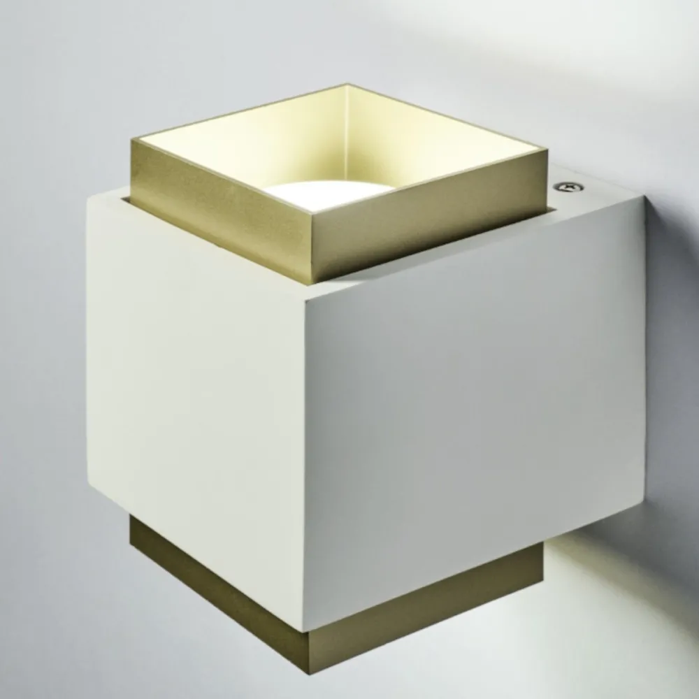 Sforzin-Gips-Wandleuchte SYME Beleuchtung quadratisch GX53 LED