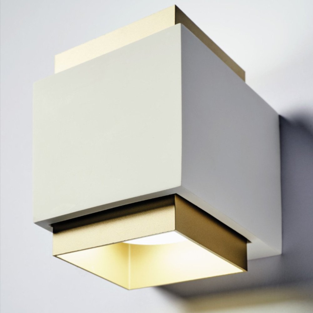 Aplique de yeso Sforzin SYME iluminación cuadrado GX53 LED