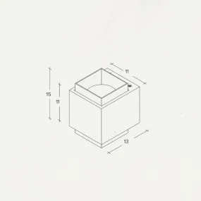 Applique murale en plâtre Sforzin SYME éclairage carré GX53 LED