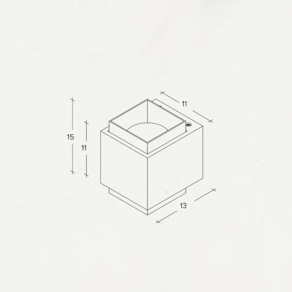 Applique murale en plâtre Sforzin SYME éclairage carré GX53 LED