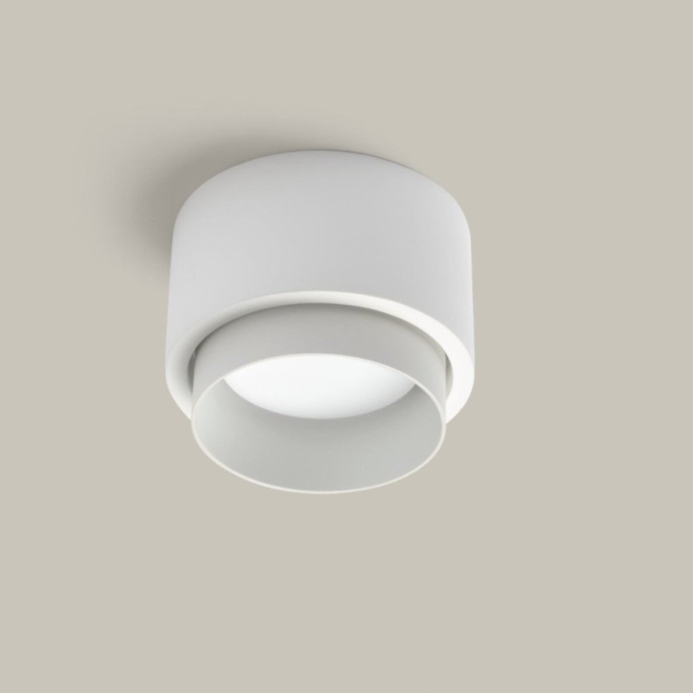 Plafonnier LED rond en plâtre Sforzin SYME Lighting GX53