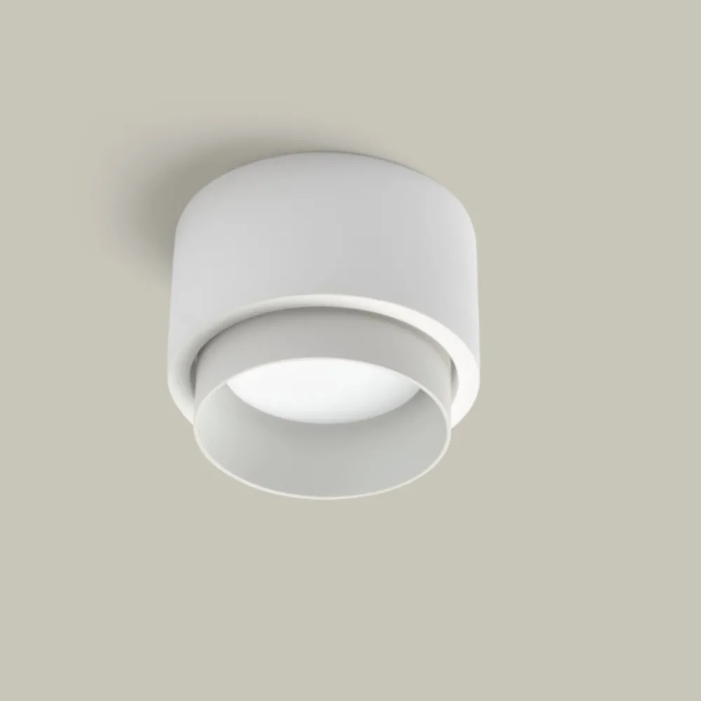 Plafonnier LED rond en plâtre Sforzin SYME Lighting GX53