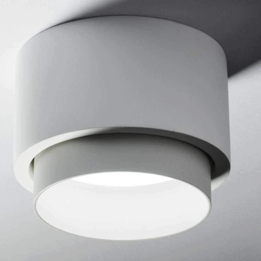 Plafón LED de yeso Sforzin redondo SYME iluminación GX53
