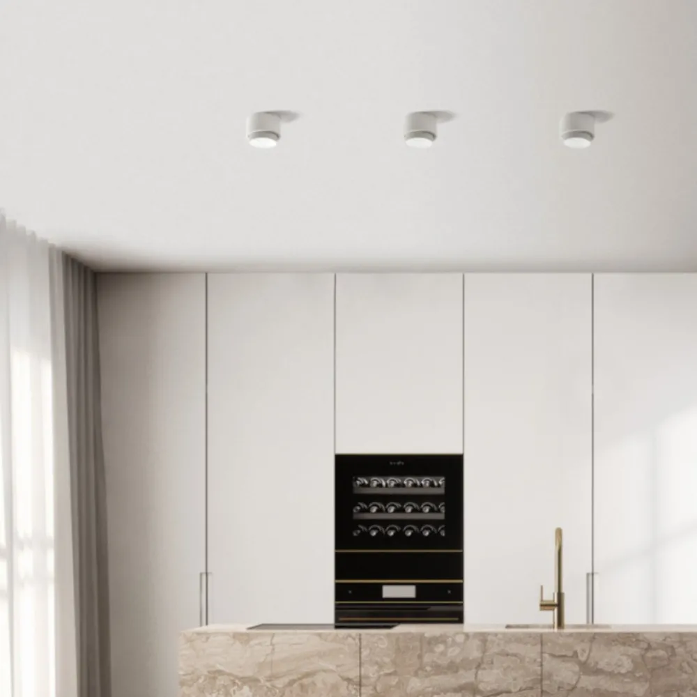 Plafón LED de yeso Sforzin redondo SYME iluminación GX53