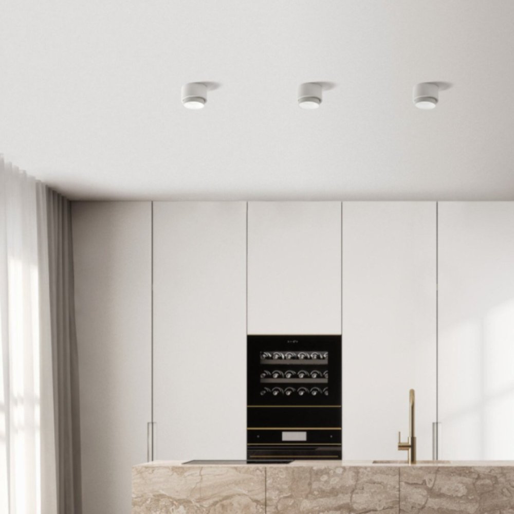 Plafoniera gesso Sforzin illuminazione SYME tonda GX53 LED