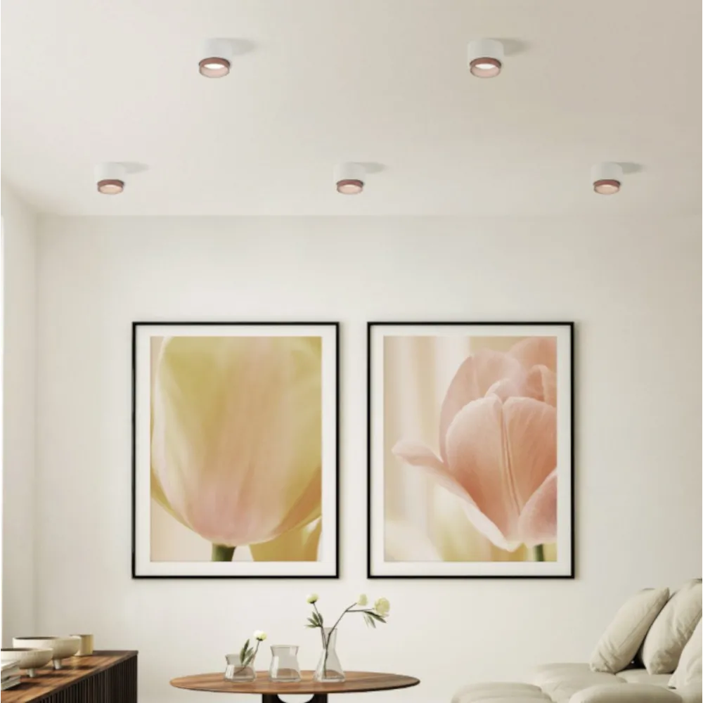 Plafonnier LED rond en plâtre Sforzin SYME Lighting GX53