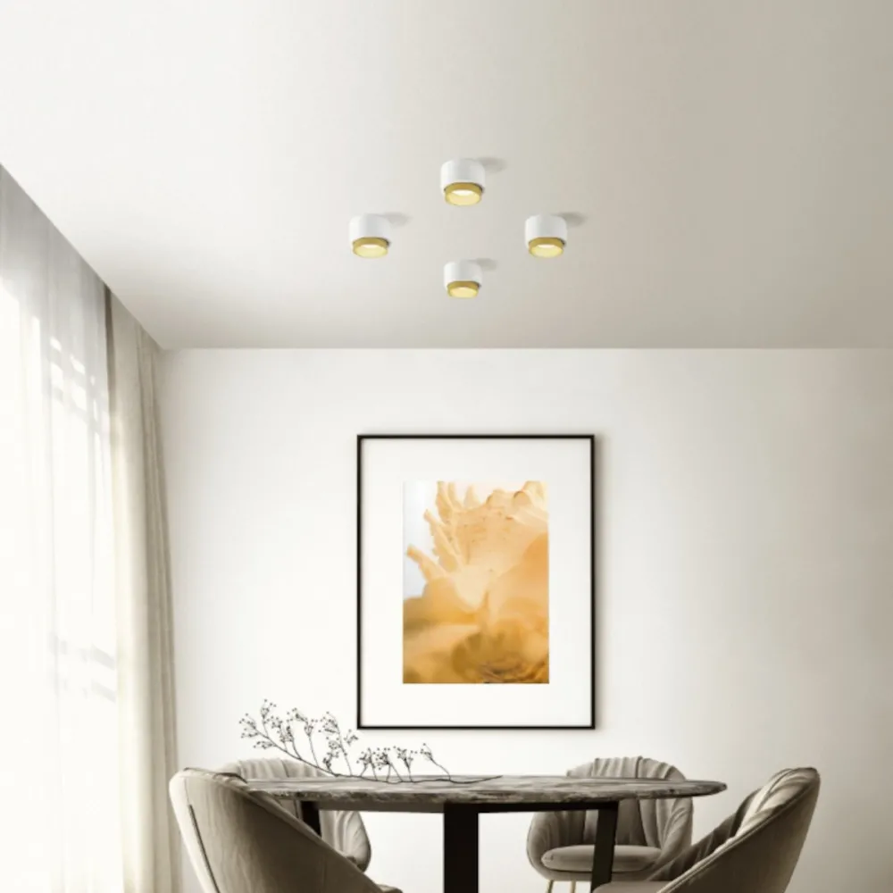 Plafón LED de yeso Sforzin redondo SYME iluminación GX53